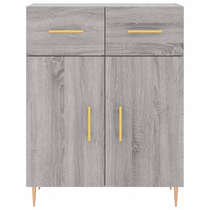 Hoge Kast 69,5X34X180 Cm Bewerkt Hout Grijs Sonoma Eikenkleurig