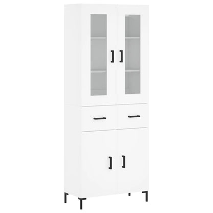 Hoge Kast 69,5X34X180 Cm Bewerkt Hout Wit