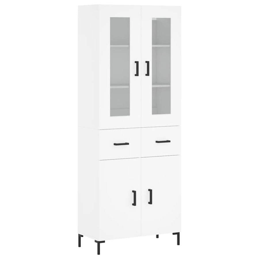 Hoge Kast 69,5X34X180 Cm Bewerkt Hout Wit