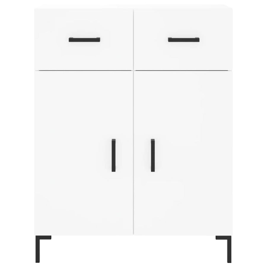 Hoge Kast 69,5X34X180 Cm Bewerkt Hout Wit