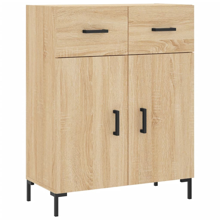 Hoge Kast 69,5X34X180 Cm Bewerkt Hout Kleurig Sonoma eiken