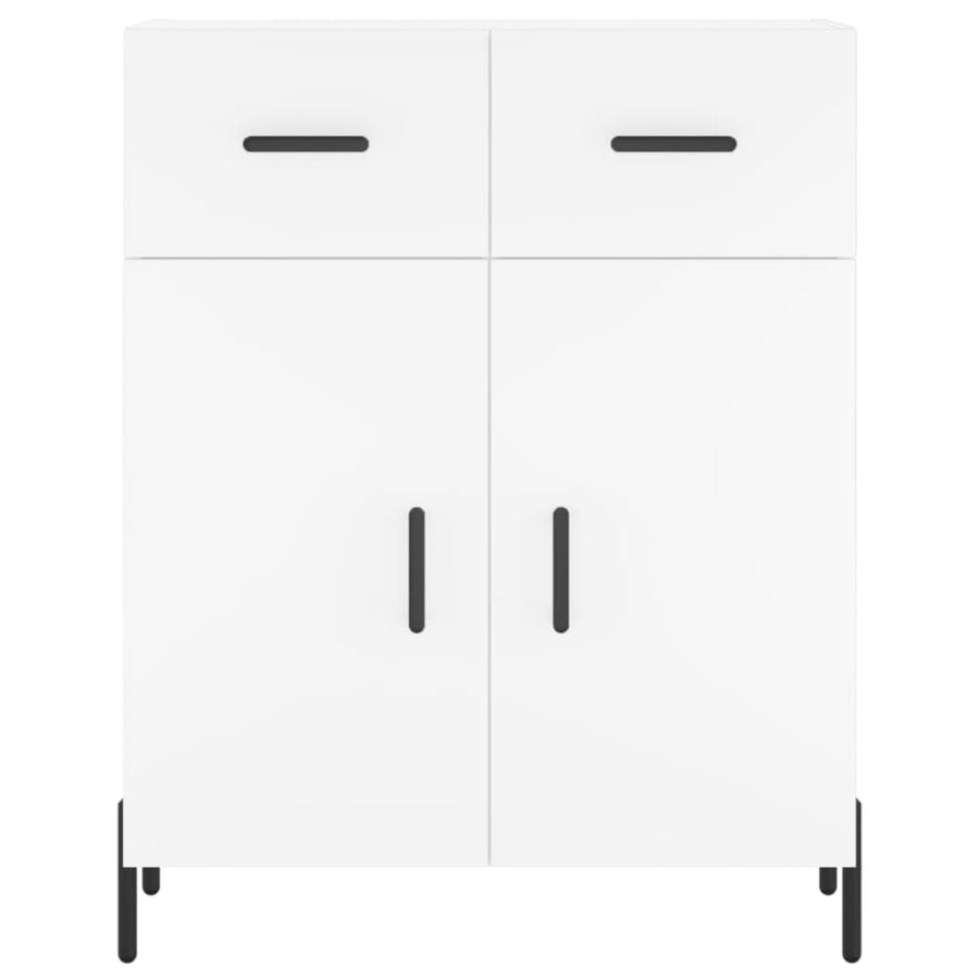 Hoge Kast 69,5X34X180 Cm Bewerkt Hout Wit