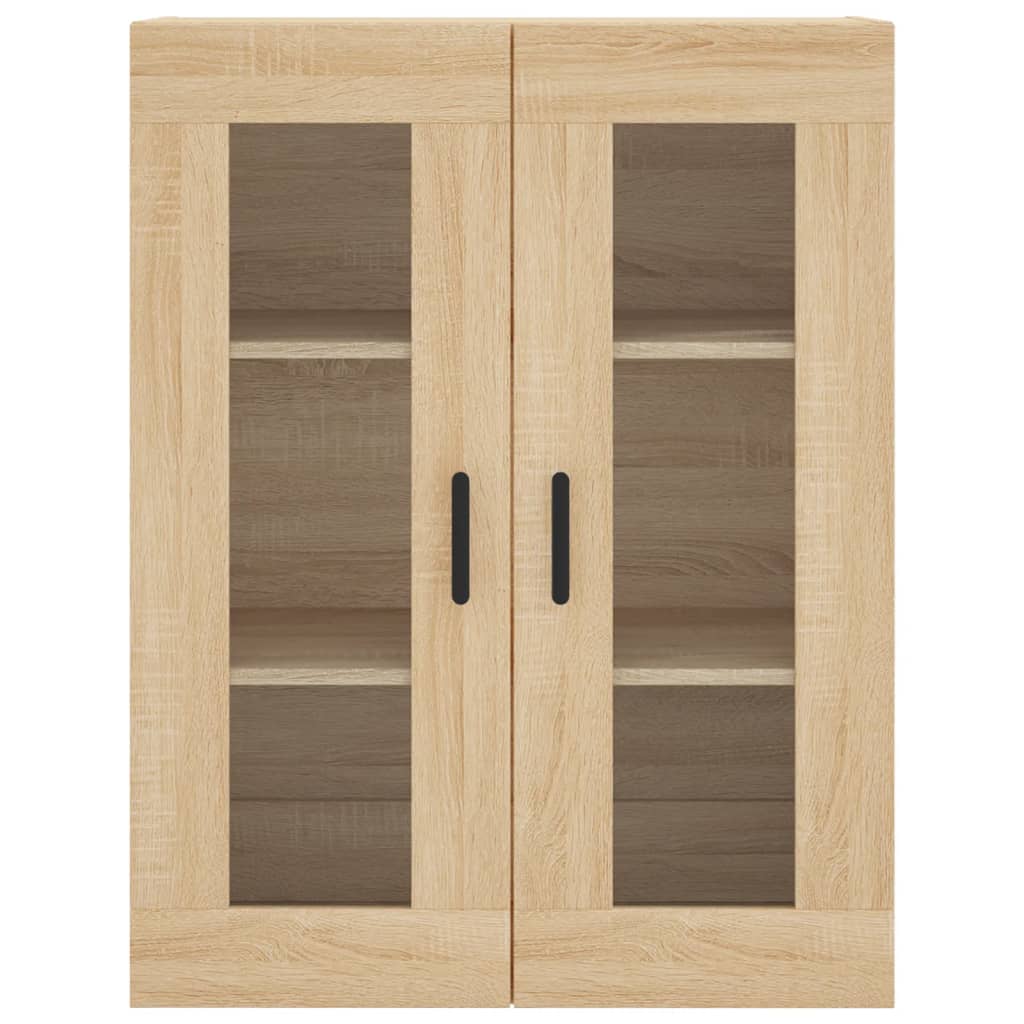 Hoge Kast 69,5X34X180 Cm Bewerkt Hout Kleurig Sonoma eiken