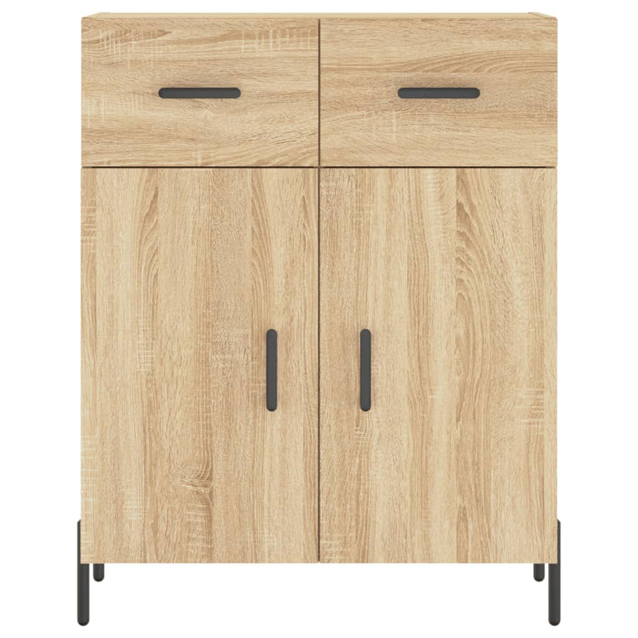 Hoge Kast 69,5X34X180 Cm Bewerkt Hout Kleurig Sonoma eiken