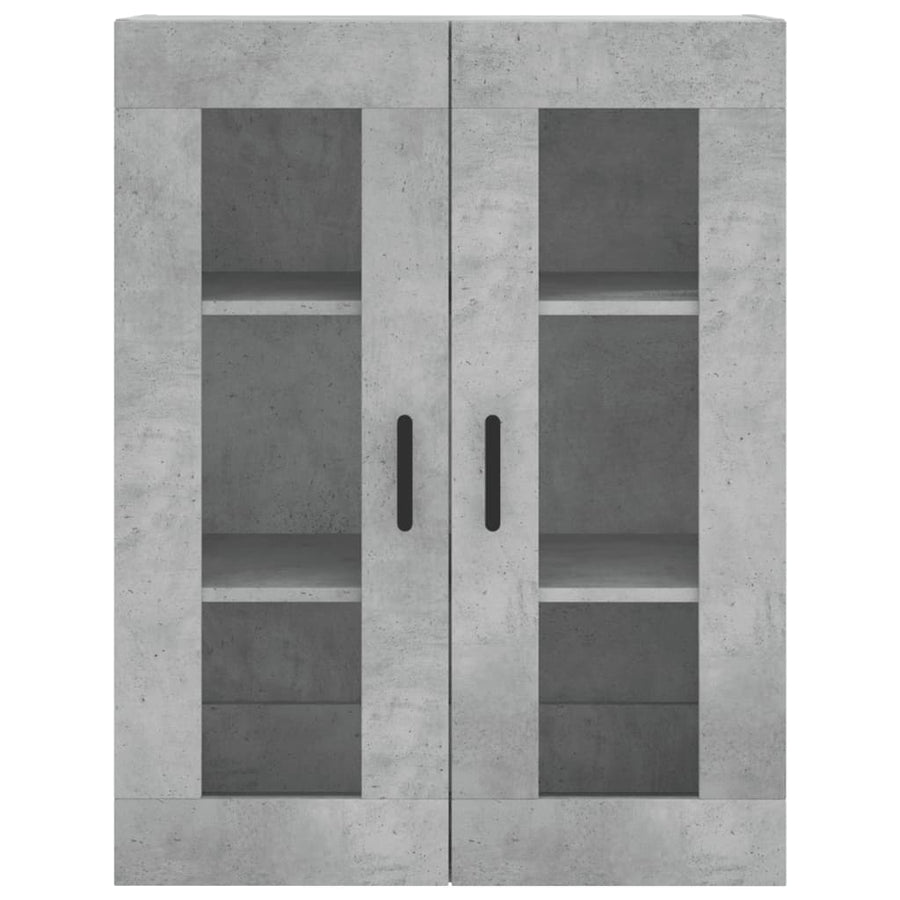 Hoge Kast 69,5X34X180 Cm Bewerkt Hout Betongrijs