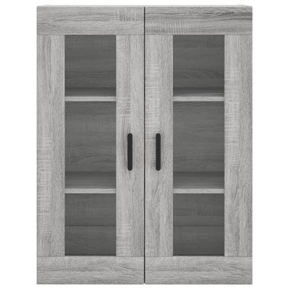 Hoge Kast 69,5X34X180 Cm Bewerkt Hout Grijs Sonoma Eikenkleurig