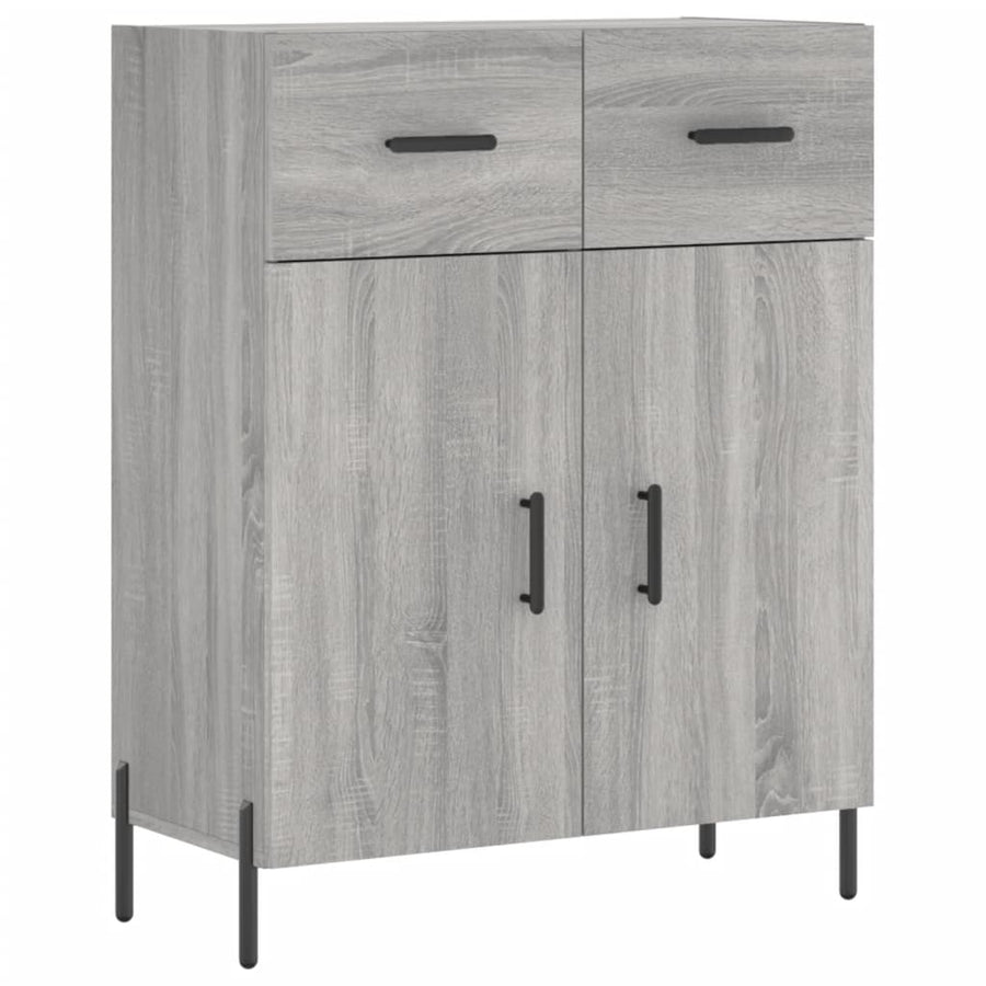 Hoge Kast 69,5X34X180 Cm Bewerkt Hout Grijs Sonoma Eikenkleurig
