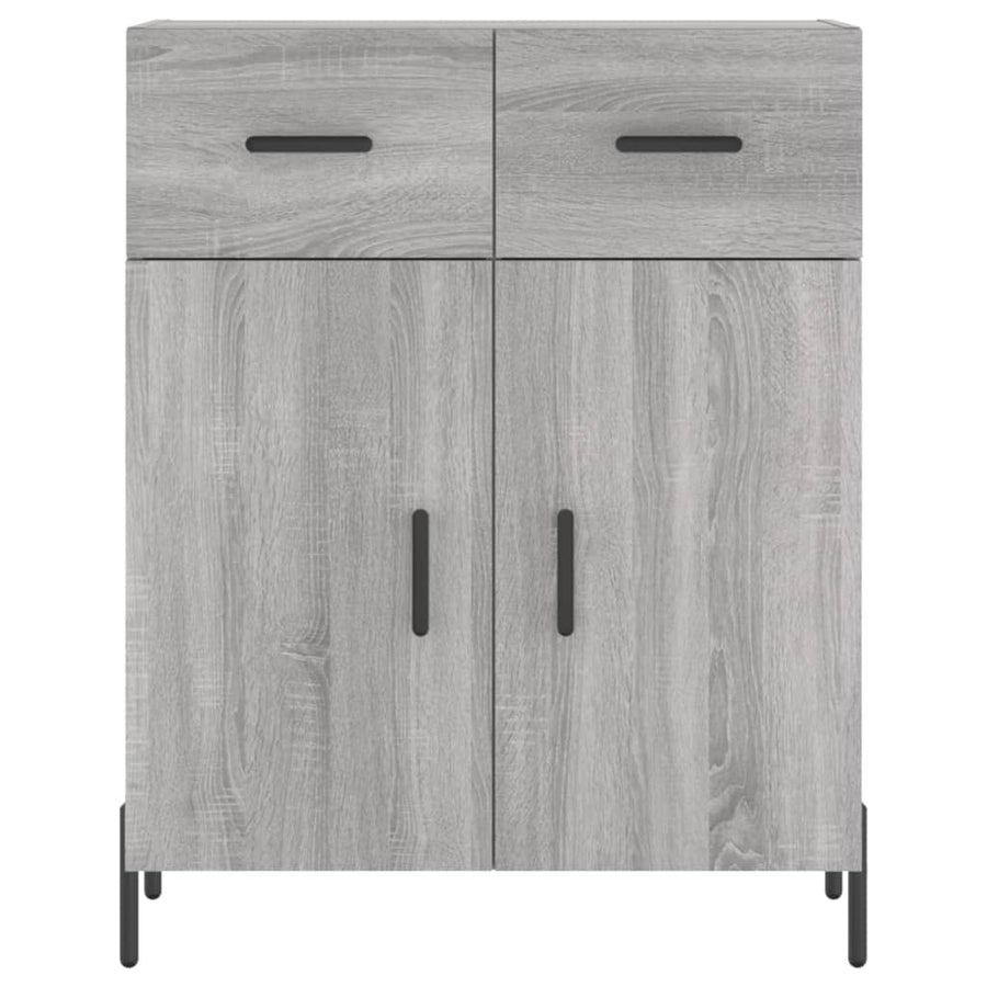 Hoge Kast 69,5X34X180 Cm Bewerkt Hout Grijs Sonoma Eikenkleurig