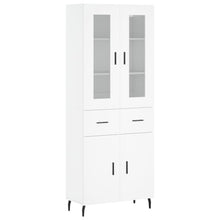 Hoge Kast 69,5X34X180 Cm Bewerkt Hout Wit