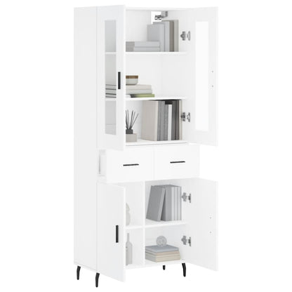 Hoge Kast 69,5X34X180 Cm Bewerkt Hout Wit