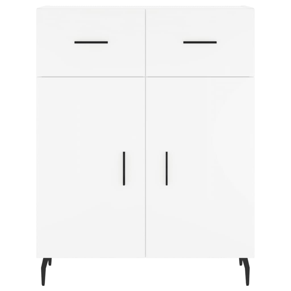 Hoge Kast 69,5X34X180 Cm Bewerkt Hout Wit
