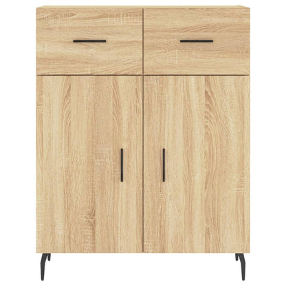 Hoge Kast 69,5X34X180 Cm Bewerkt Hout Kleurig Sonoma eiken