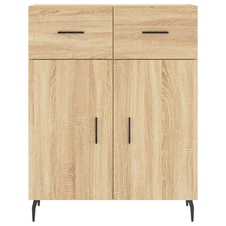 Hoge Kast 69,5X34X180 Cm Bewerkt Hout Kleurig Sonoma eiken
