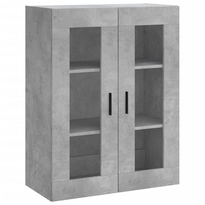 Hoge kast 69,5x34x180 cm bewerkt hout betongrijs