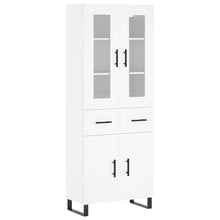 Hoge Kast 69,5X34X180 Cm Bewerkt Hout Wit