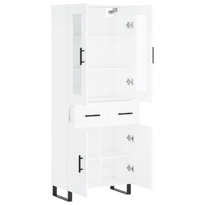 Hoge Kast 69,5X34X180 Cm Bewerkt Hout Wit