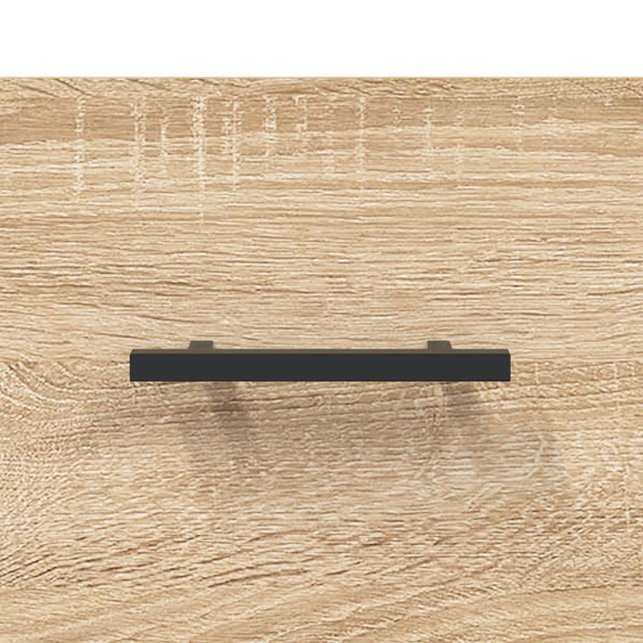 Hoge Kast 69,5X34X80 Cm Bewerkt Hout Kleurig 1 Sonoma eiken 2 deuren 2 lades