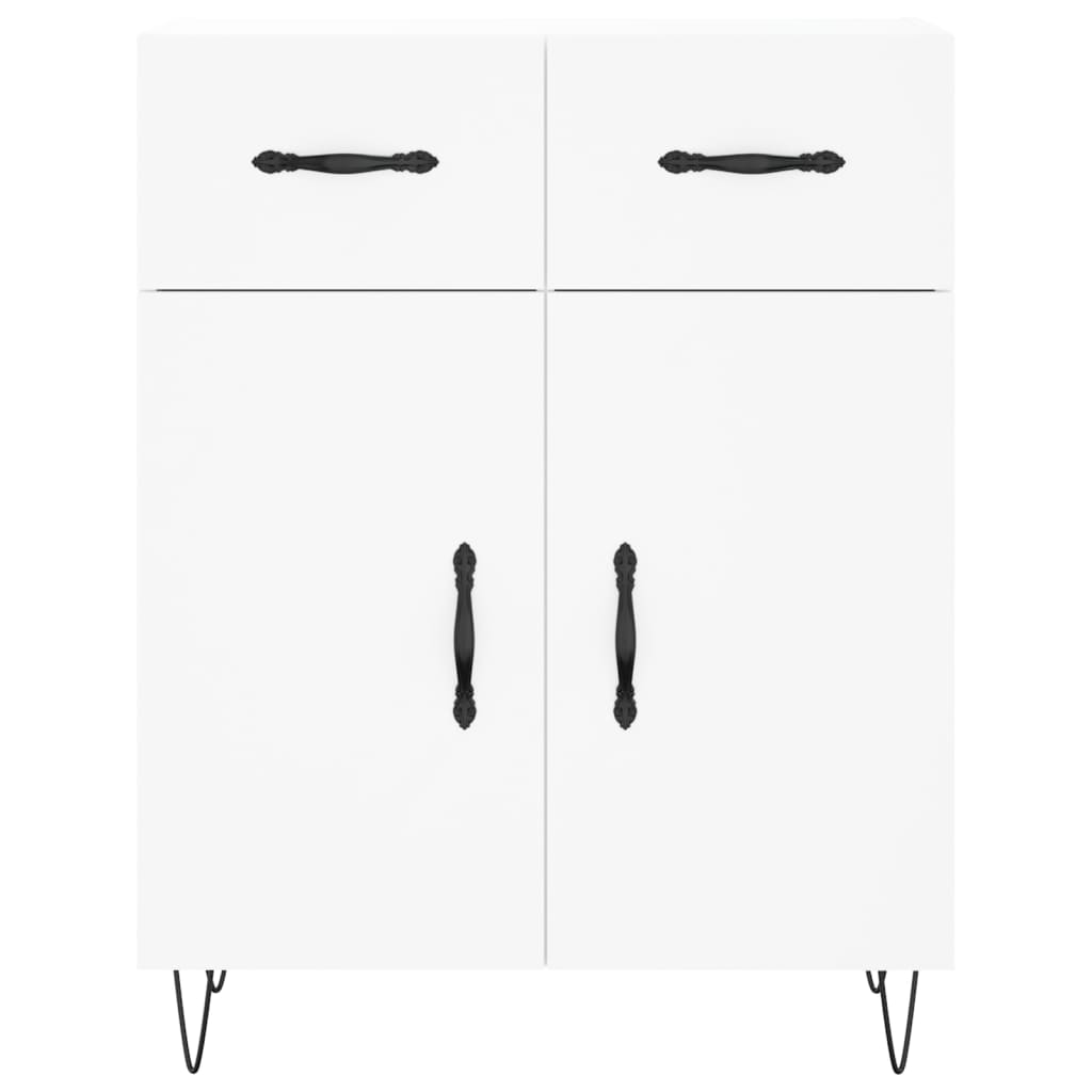 Hoge Kast 69,5X34X180 Cm Bewerkt Hout Wit