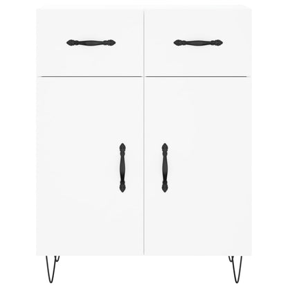 Hoge Kast 69,5X34X180 Cm Bewerkt Hout Wit