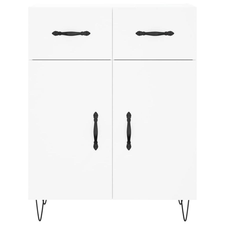 Hoge Kast 69,5X34X180 Cm Bewerkt Hout Wit