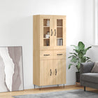 Hoge kast 69,5x34x80 cm bewerkt hout sonoma eiken