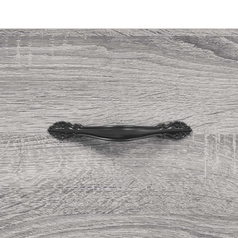 Hoge Kast 69,5X34X180 Cm Bewerkt Hout Eikenkleurig Grijs sonoma