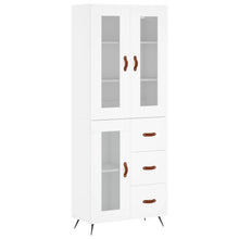 Hoge Kast 69,5X34X180 Cm Bewerkt Hout Wit