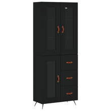 Hoge Kast 69,5X34X180 Cm Bewerkt Hout Zwart