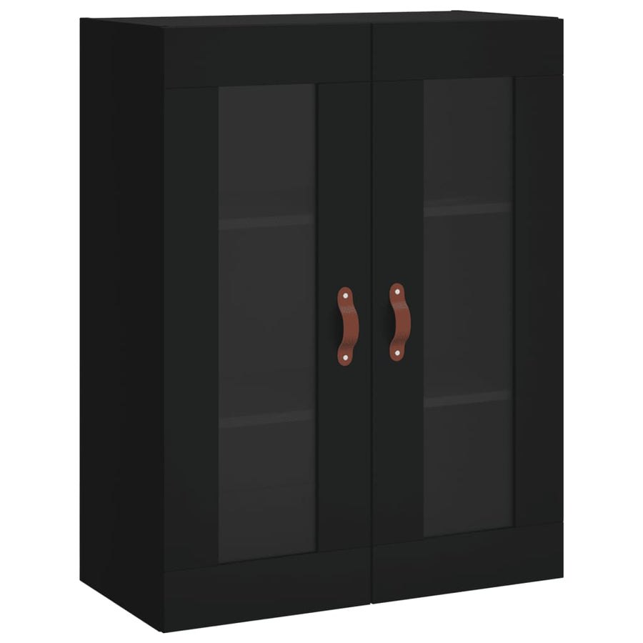 Hoge Kast 69,5X34X180 Cm Bewerkt Hout Zwart