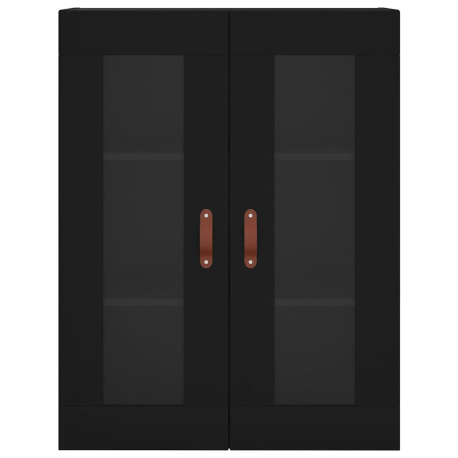 Hoge Kast 69,5X34X180 Cm Bewerkt Hout Zwart