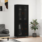 Hoge kast 69,5x34x180 cm bewerkt hout zwart