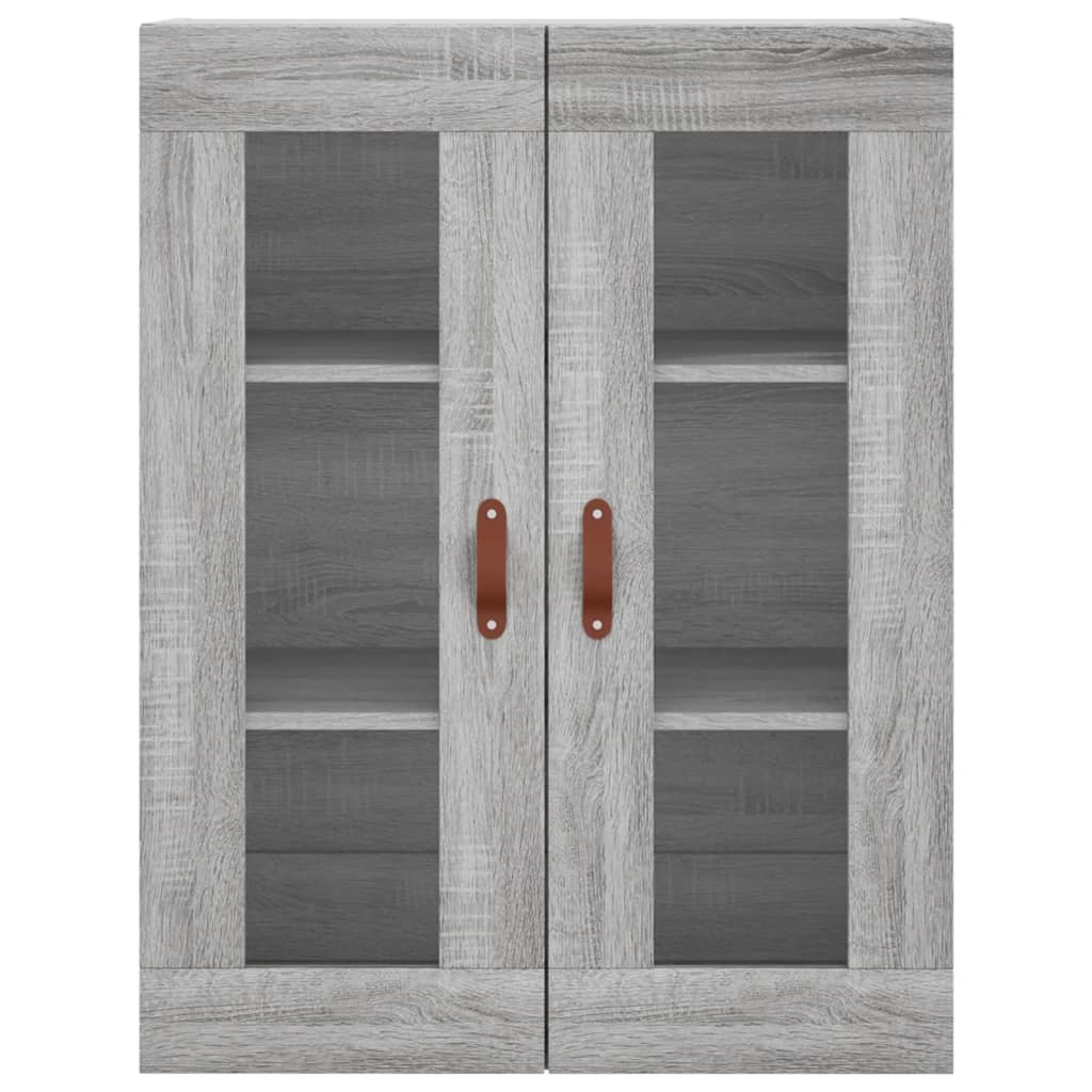 Hoge Kast 69,5X34X180 Cm Bewerkt Hout Grijs Sonoma Eikenkleurig