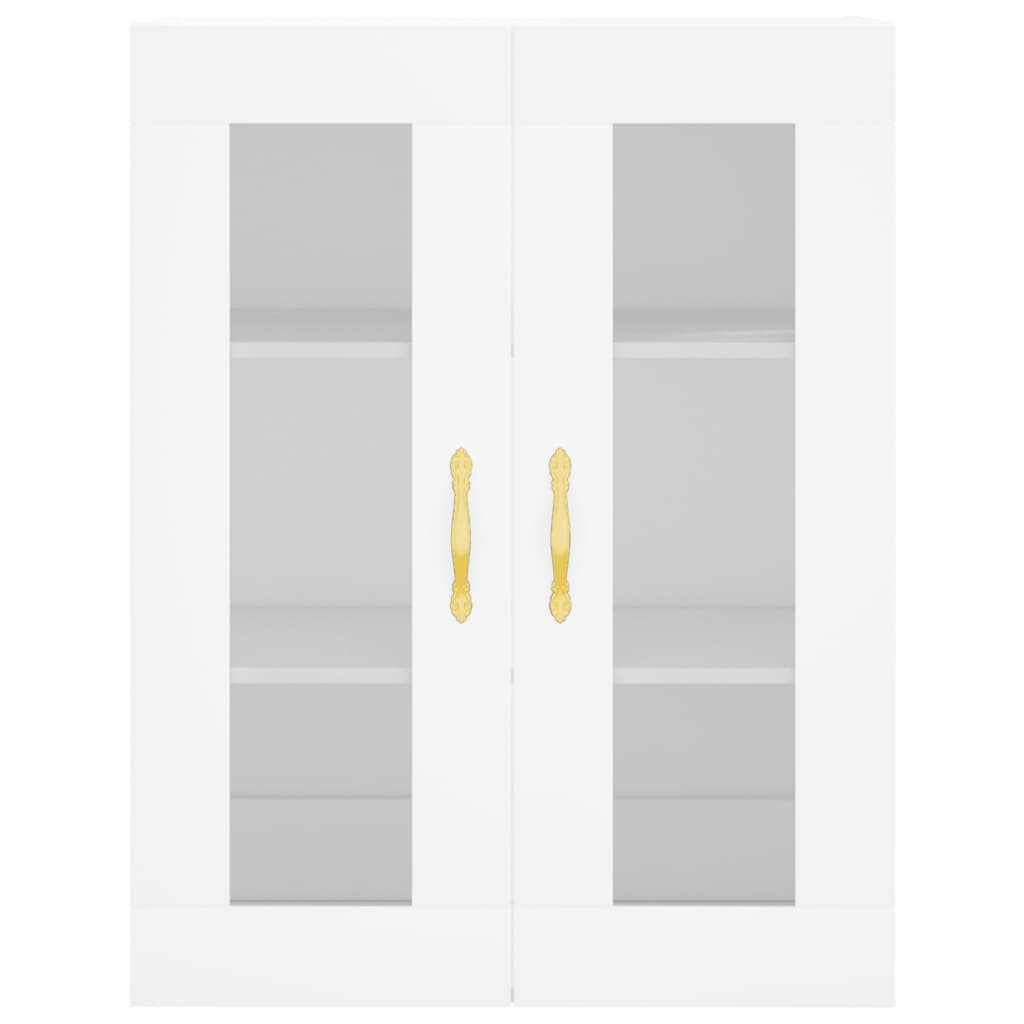 Hoge Kast 69,5X34X180 Cm Bewerkt Hout Wit