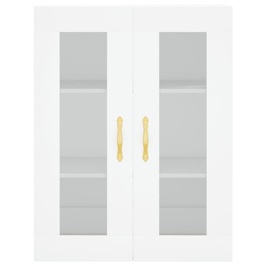 Hoge Kast 69,5X34X180 Cm Bewerkt Hout Wit