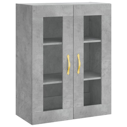 Hoge Kast 69,5X34X180 Cm Bewerkt Hout Betongrijs