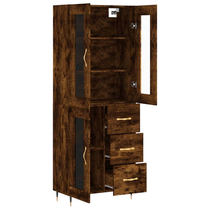 Hoge Kast 69,5X34X180 Cm Bewerkt Hout Kleurig 1