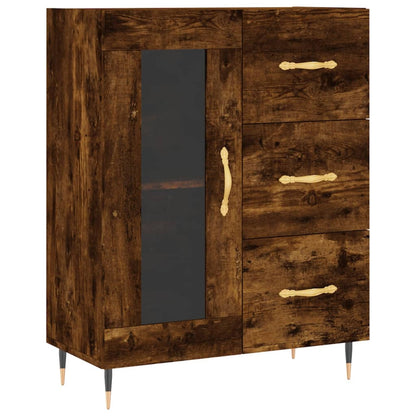 Hoge Kast 69,5X34X180 Cm Bewerkt Hout Kleurig 1