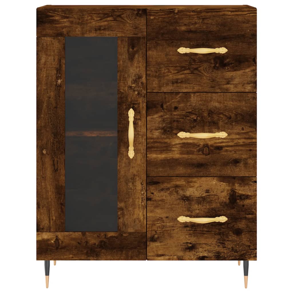 Hoge Kast 69,5X34X180 Cm Bewerkt Hout Kleurig 1