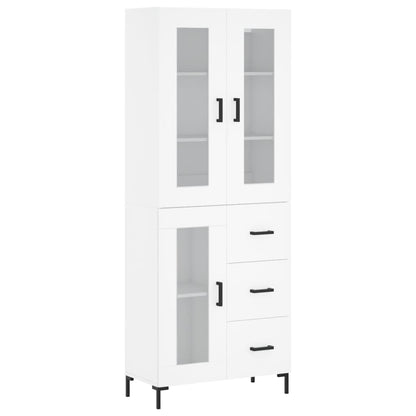 Hoge Kast 69,5X34X180 Cm Bewerkt Hout Wit