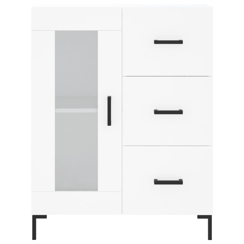 Hoge Kast 69,5X34X180 Cm Bewerkt Hout Wit