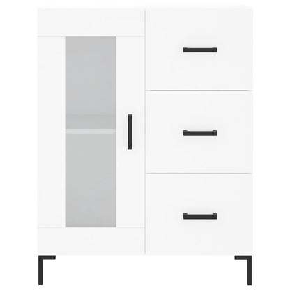 Hoge Kast 69,5X34X180 Cm Bewerkt Hout Wit