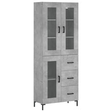 Hoge Kast 69,5X34X180 Cm Bewerkt Hout Betongrijs