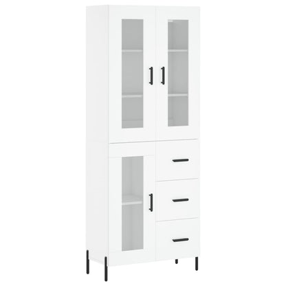 Hoge Kast 69,5X34X180 Cm Bewerkt Hout Wit