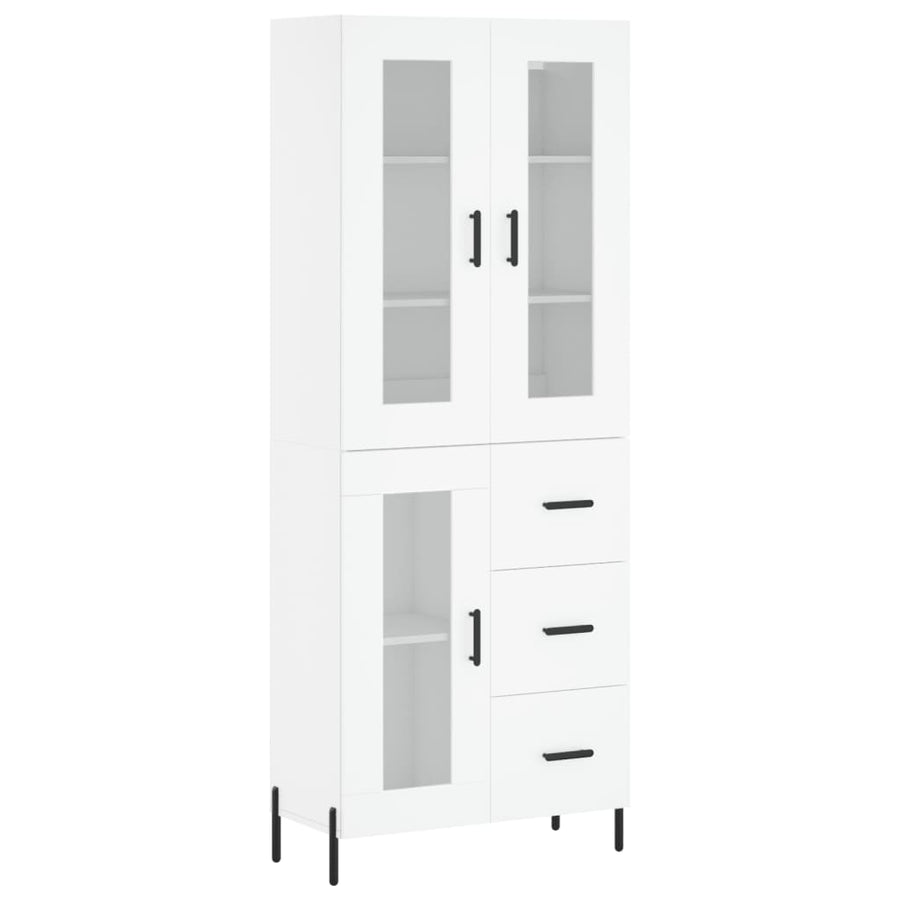 Hoge Kast 69,5X34X180 Cm Bewerkt Hout Wit