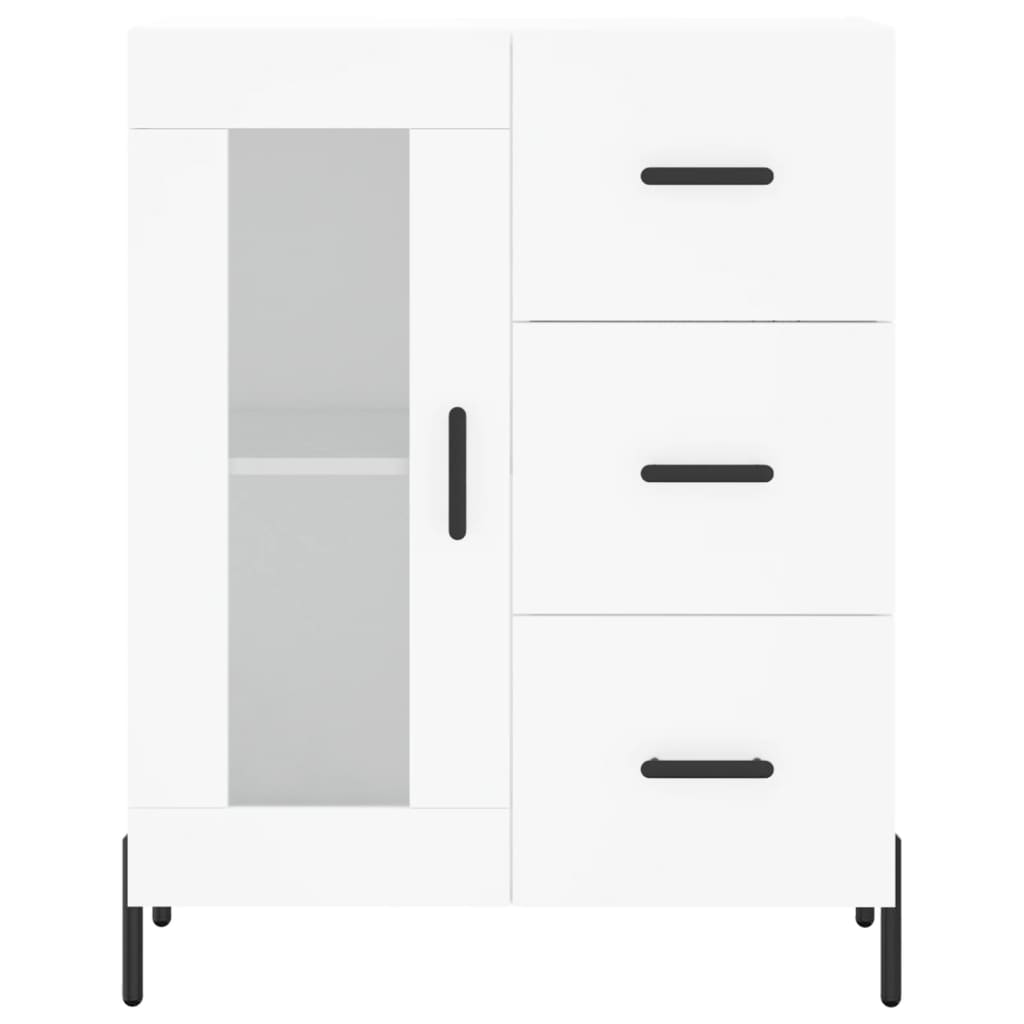 Hoge Kast 69,5X34X180 Cm Bewerkt Hout Wit