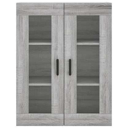 Hoge Kast 69,5X34X180 Cm Bewerkt Hout Grijs Sonoma Eikenkleurig