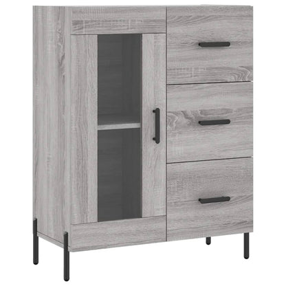 Hoge Kast 69,5X34X180 Cm Bewerkt Hout Grijs Sonoma Eikenkleurig