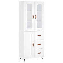 Hoge Kast 69,5X34X180 Cm Bewerkt Hout Wit