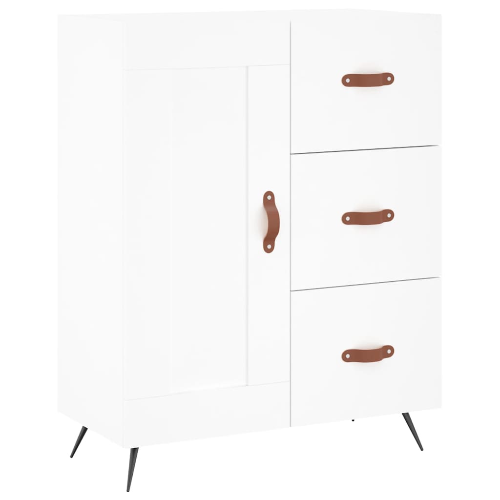 Hoge Kast 69,5X34X180 Cm Bewerkt Hout Wit