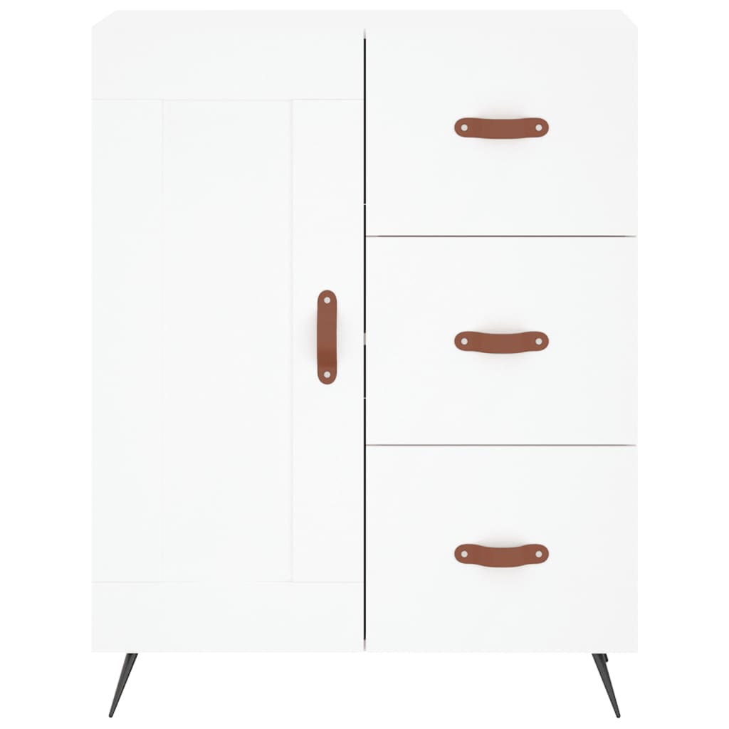 Hoge Kast 69,5X34X180 Cm Bewerkt Hout Wit
